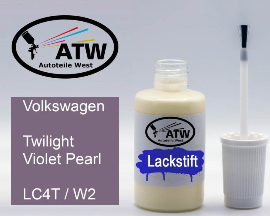 Volkswagen, Twilight Violet Pearl, LC4T / W2: 20ml Lackstift, von ATW Autoteile West.